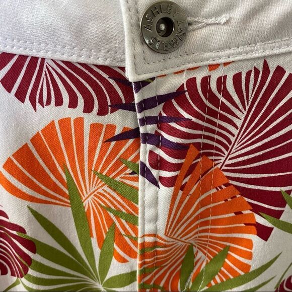 Ashley Stewart Hawaiian Floral Tropical Print Jeans Sz 16 - Picture 5 of 9
